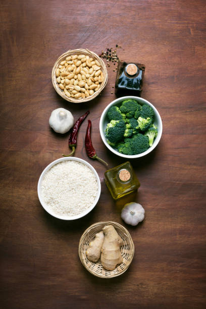 istock Chinese food raw ingredients, vegetables and nuts 945203988