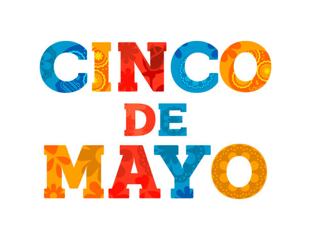 행복 한 독립 기념일 텍스트 인용 인사말 카드 - mexico mexican culture cinco de mayo art stock illustrations