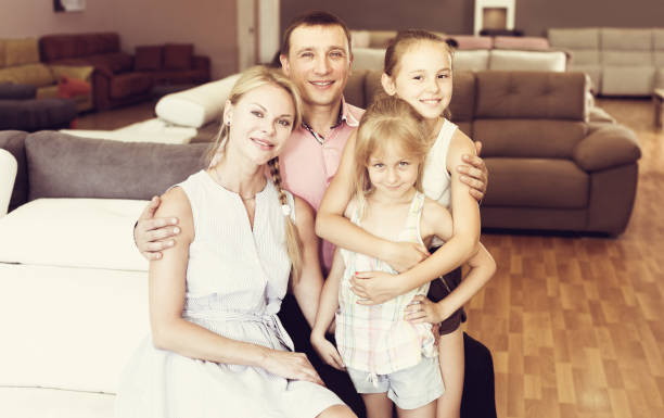 istock Family which is choosing new sofa 945213154