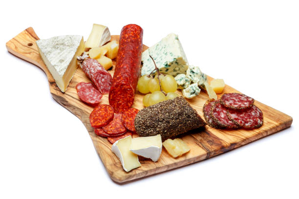 istock Cold meat cheese plate with salami sausage and cheese 945217288