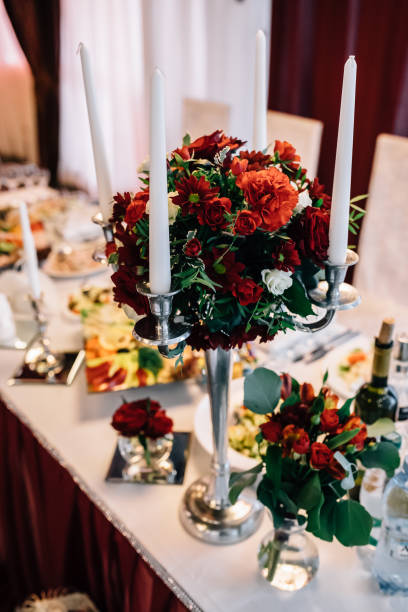 istock Wedding Party Decoration, maroon 945217930