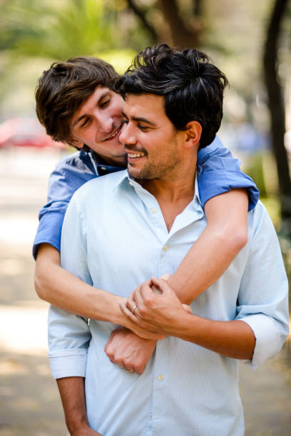 istock Gay couple outdoors. 945243762