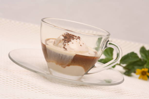 istock Espresso with clear glass cream 945244510