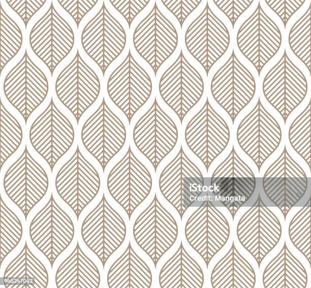 Vector Leaf Using Grid Geometric Leaves Vector Seamless Pattern Abstract Vector Texture Leaf ...