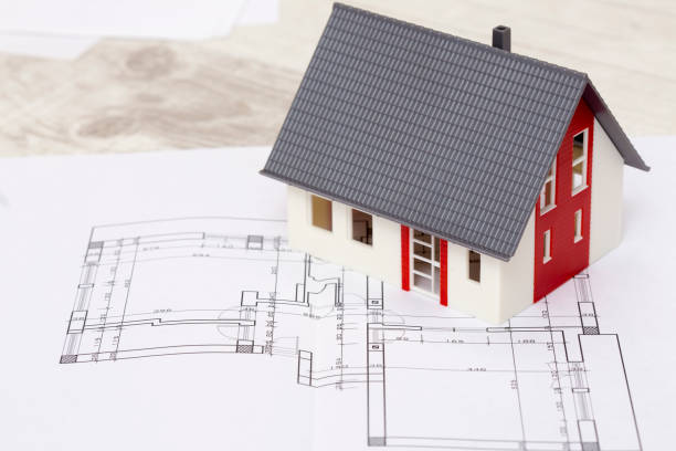istock New model house on architecture blueprint plan 945270110