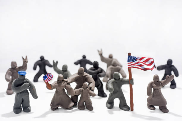 istock Patriot's Day celebration. Abstract photo. Figures made from Play Clay. 945274220