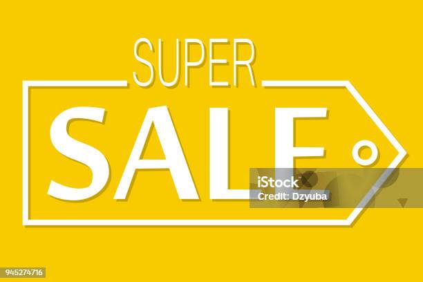 Super Sale Discount Banner Stock Illustration - Download Image Now - Agreement, Badge, Banner - Sign