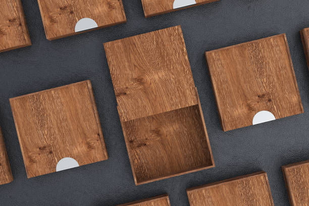 istock wooden boxes with slide lid 945275386