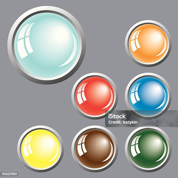 Colored Buttons Stock Illustration - Download Image Now - Color Image, Computer Graphic, Icon Set