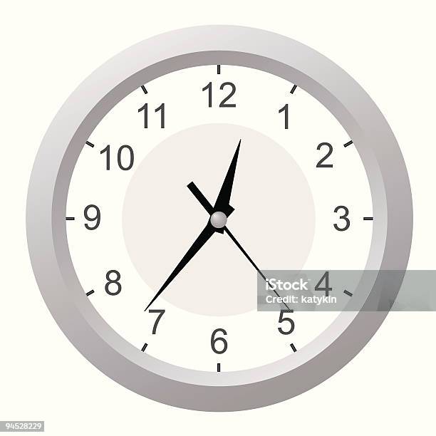 Ilustración de Reloj De Pared Blanco y más Vectores Libres de Derechos de Aguja de Reloj - Aguja de Reloj, Blanco - Color, Color - Tipo de imagen