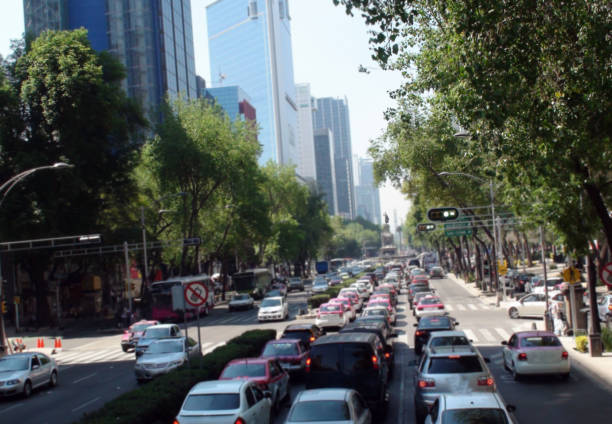 istock Mexico City Rush Hour Traffic Jam Plus Building Exterior View In Mexico 945285846