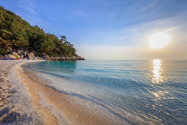 Marble Beach, Greece stock photo