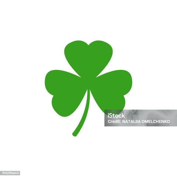 Clover Vector Icon Shamrock Vector Icon On White Background Stock Illustration - Download Image Now