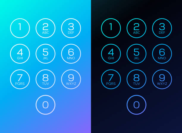 Dialing Numbers Interface Calling and dialing numbers interface circles. dialing stock illustrations