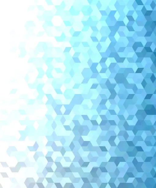 Vector illustration of Blue 3d cube mosaic pattern background design