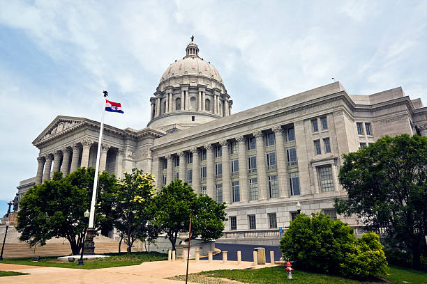 The state Capitol building of Missouri stock photo