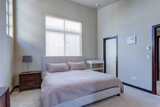 istock Lovely bedroom in soft beige tones. 945309062