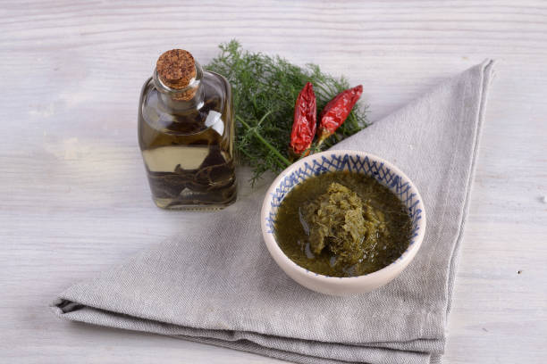 istock Bowl with wild fennel dressing, Sicilian ingredient 945311976
