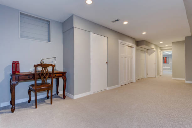 istock Wide hallway of home basement 945317330