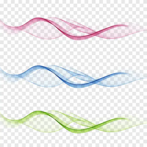 Vector illustration of Abstract color wave design element