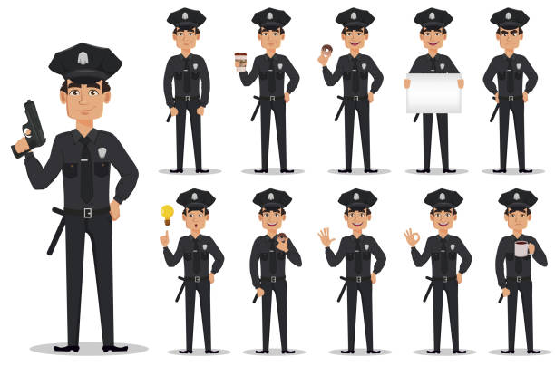 警官, 員警, 集合 - 警察 插圖 幅插畫檔、美工圖案、卡通及圖標