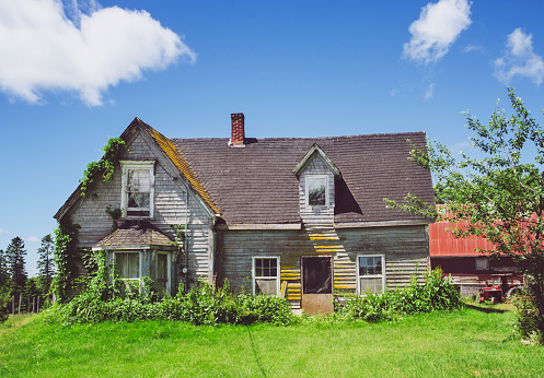 Abandoned farmhouse in rural Prince Edward Island