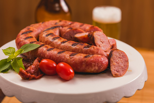 Grilled chorizo ​​sausages ready to eat - Buenos Aires - Argentina