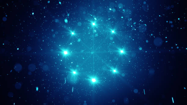istock Blue lights and glowing fairy dust abstract illustration 945343682