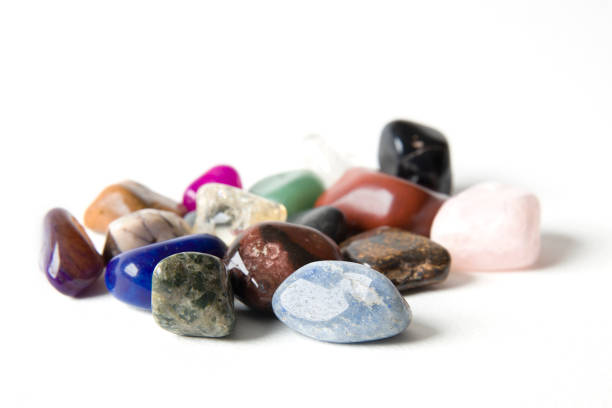 istock Group of minerals on the white background 945351212