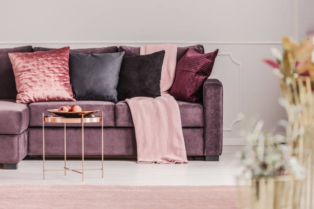 istock Pink woman's living room 945354636