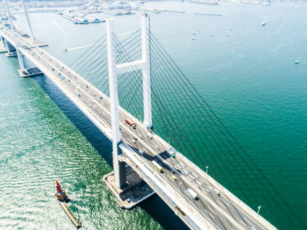 istock A bird's eye view of a large bridge. 945357640