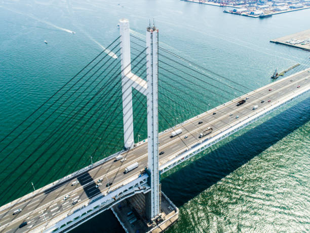 istock A bird's eye view of a large bridge. 945357904