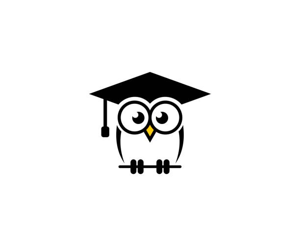 illustrations, cliparts, dessins animés et icônes de chouette icône - owl