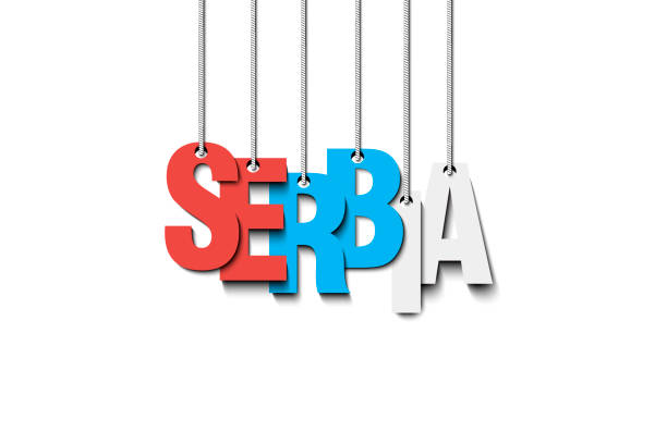 istock The word Serbia hang on the ropes 945370124