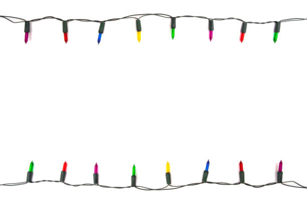 istock String of Christmas lights decoration isolated on white background 945384540