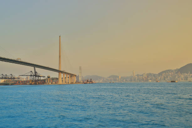 istock container terminal and modern flyover in Hong kong 945387810