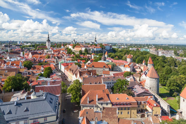 istock Top View of the old Tallinn 945397956
