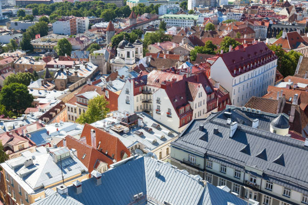 istock Top View of the old Tallinn 945397970