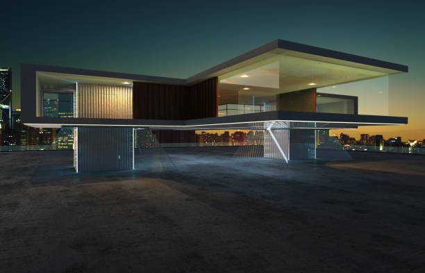 istock Perspective view of contemporary building exterior 945402472