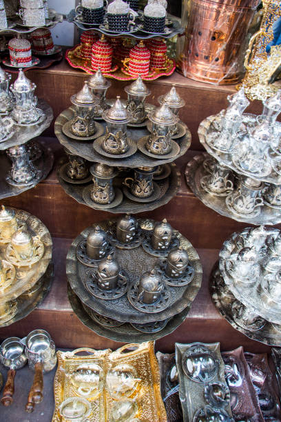 istock Metal mugs made in the old Ottoman style 945409586