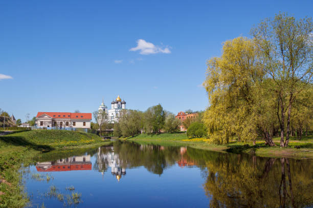 istock View from afar to the Trinity Cathedral in the Pskov Kremlin 945412128