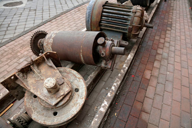 istock oxidation rust mechanical equipment, closeup of photo 945418824