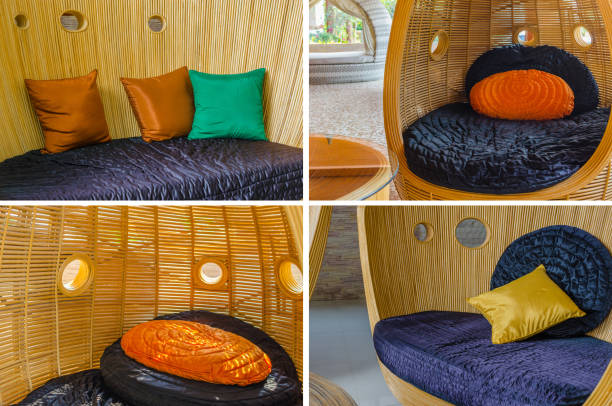 istock Chairs and pillow in resort 945423308