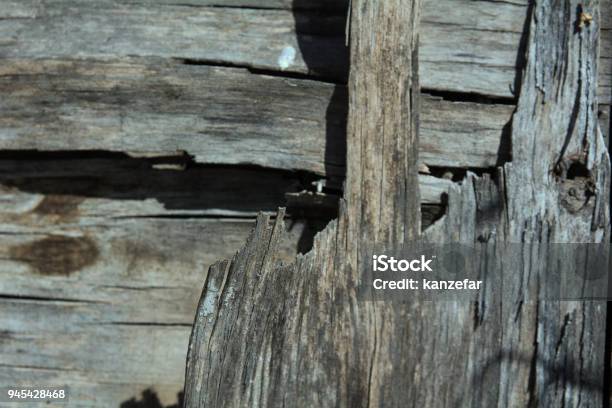 Background Is An Old Wooden Rough Layered Plywood Stock Photo - Download Image Now - Abstract, Art And Craft, Built Structure