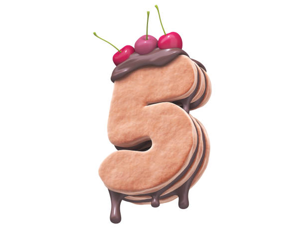 istock Cake with cherry and chocolate font. 945430804