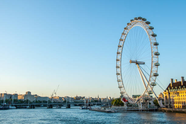 london eye - large transportation bridge famous place stock-fotos und bilder