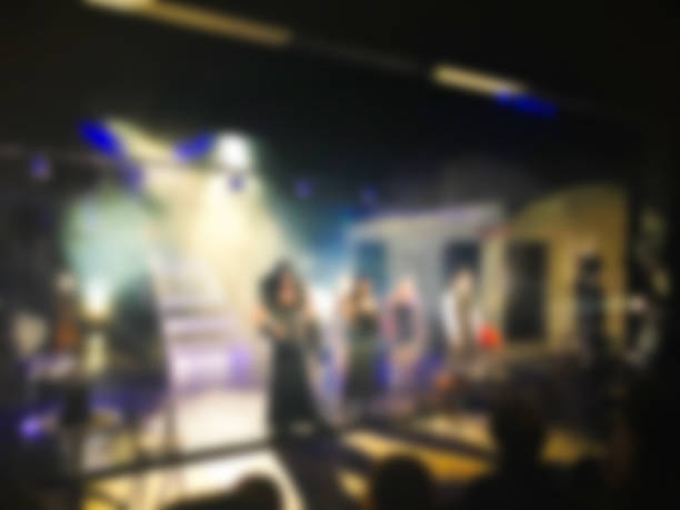 Theater play theme creative abstract blur background with bokeh effect