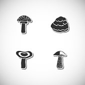 pilze-set-von-icons-mit-schatten-vektor-