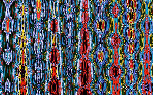 illustrations, cliparts, dessins animés et icônes de un fond abstrait unique de kaleidascope comme les couleurs et les motifs - kaleidoscope pattern eyesight toy