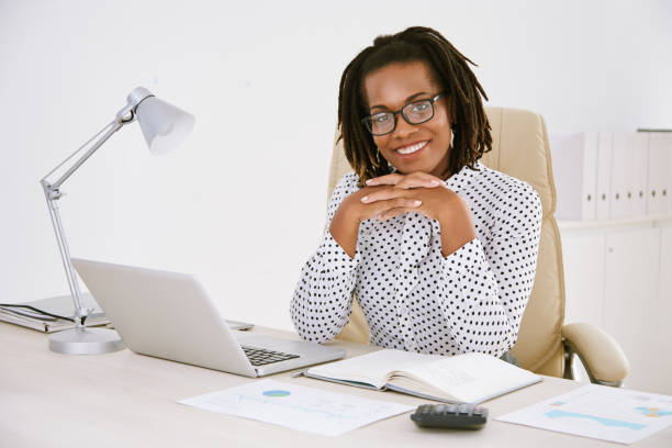istock Happy business woman 945440382